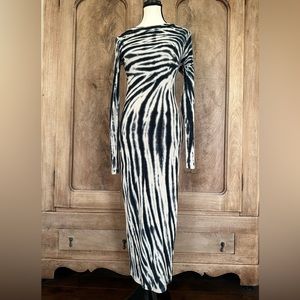 YOUNG FABULOUS & BROKE NWOT TIE DIE BODYCON MAXI DRESS SIZE Small